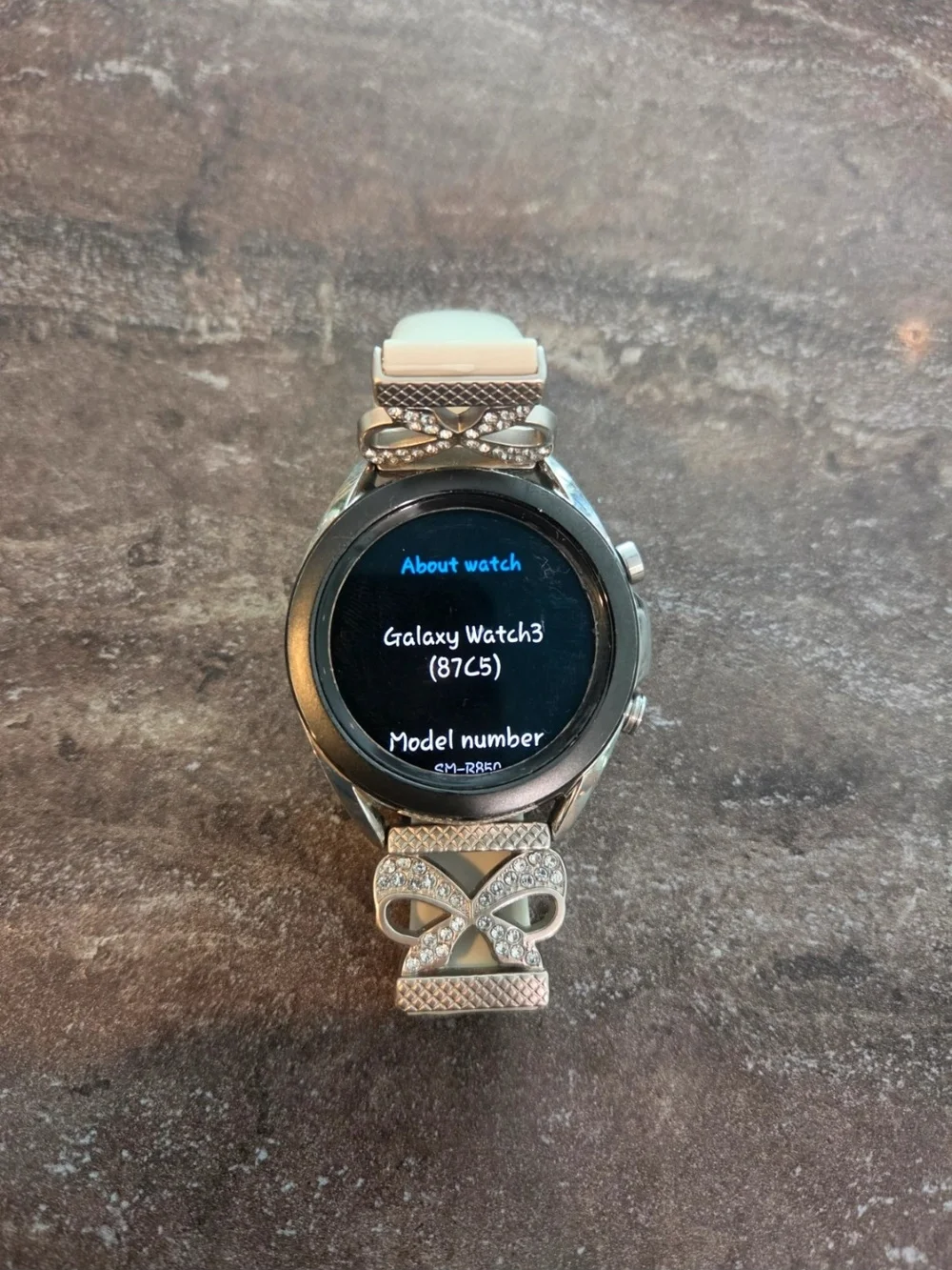 Samsung Galaxy Watch3 Silver with White Decorative Band
